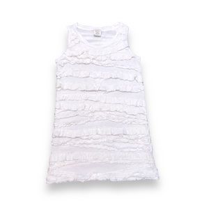 🆕 Crewcuts J. Crew White Jersey Knit Ruffle Dress